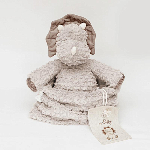 Мягкая игрушка Mrs. Ertha "Динозавр Mr. Puffy", серая, 31 см